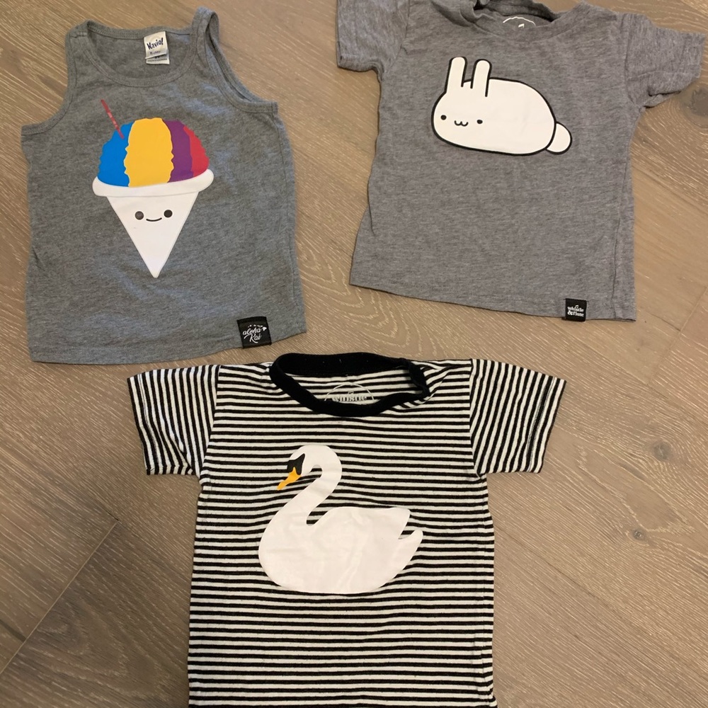 Kids Gray Ice Cream Graphic Tank Top – Cute Summer Tee